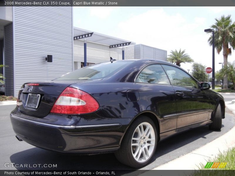 Capri Blue Metallic / Stone 2008 Mercedes-Benz CLK 350 Coupe