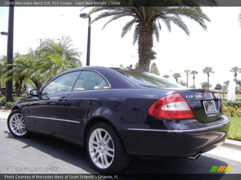 Capri Blue Metallic / Stone 2008 Mercedes-Benz CLK 350 Coupe