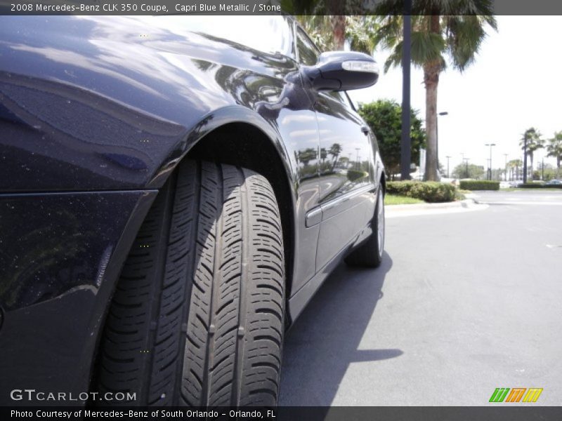 Capri Blue Metallic / Stone 2008 Mercedes-Benz CLK 350 Coupe