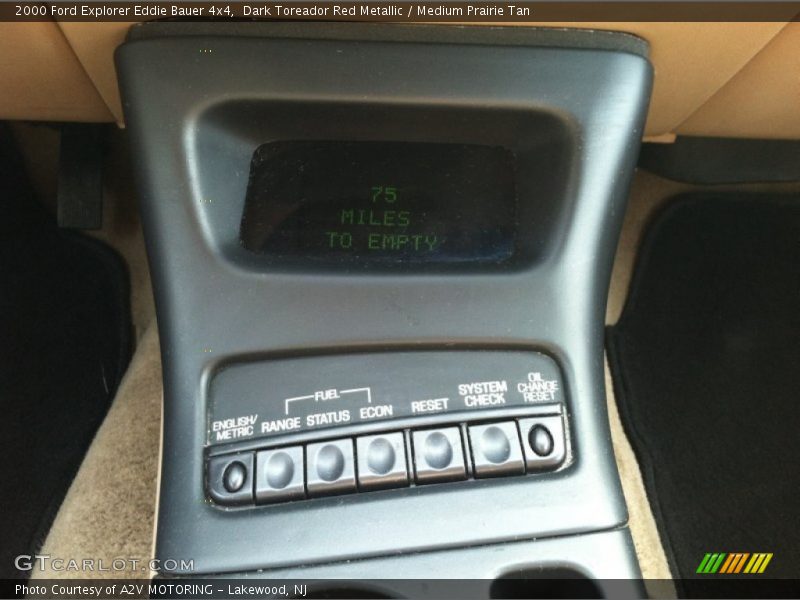 Controls of 2000 Explorer Eddie Bauer 4x4