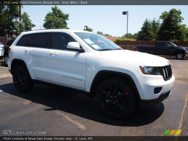 Stone White / Black 2012 Jeep Grand Cherokee Altitude 4x4