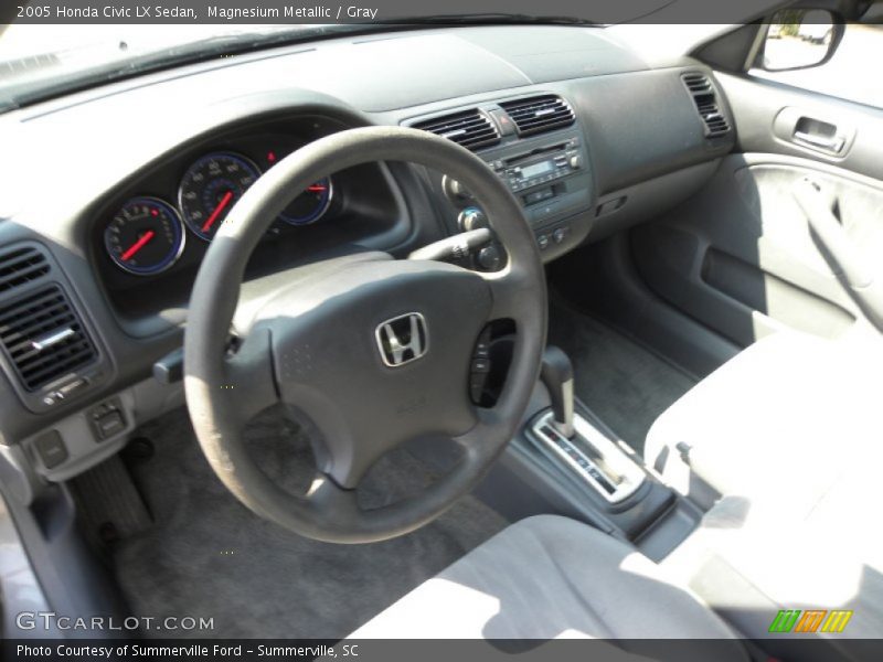 Magnesium Metallic / Gray 2005 Honda Civic LX Sedan