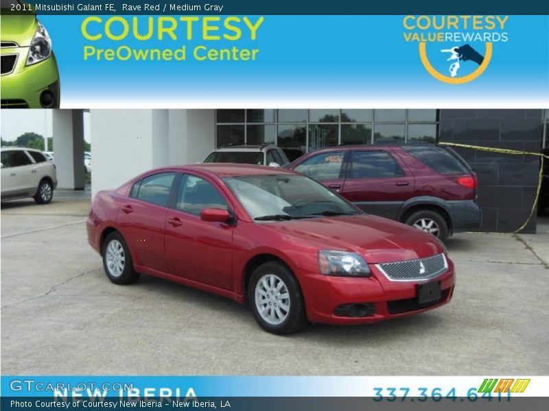Rave Red / Medium Gray 2011 Mitsubishi Galant FE