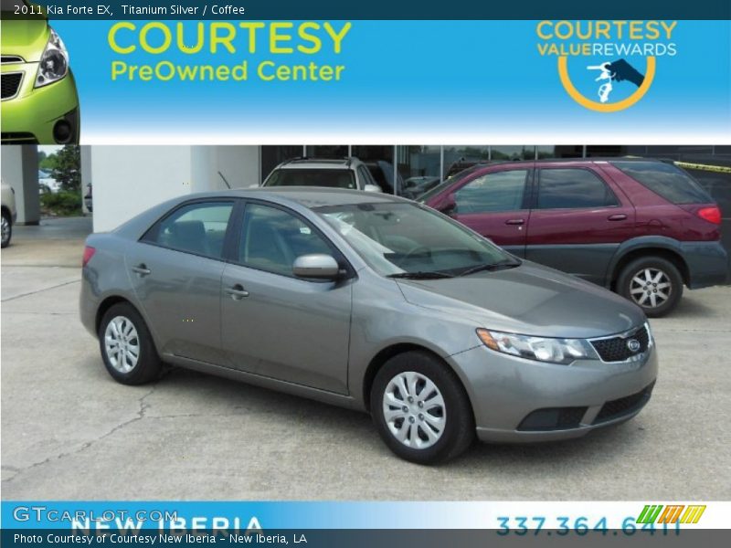Titanium Silver / Coffee 2011 Kia Forte EX