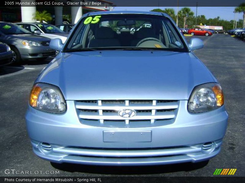 Glacier Blue / Beige 2005 Hyundai Accent GLS Coupe