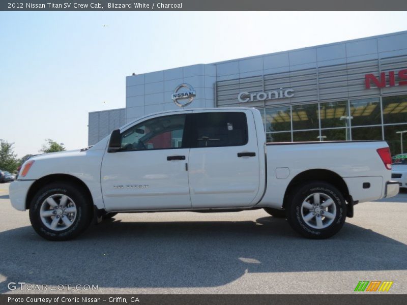 Blizzard White / Charcoal 2012 Nissan Titan SV Crew Cab