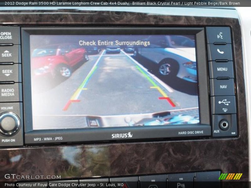 Brilliant Black Crystal Pearl / Light Pebble Beige/Bark Brown 2012 Dodge Ram 3500 HD Laramie Longhorn Crew Cab 4x4 Dually