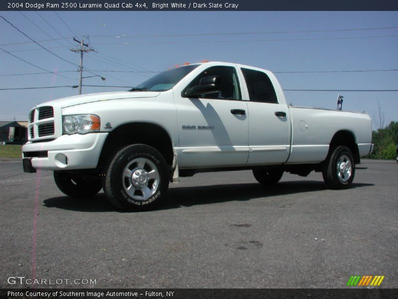 Bright White / Dark Slate Gray 2004 Dodge Ram 2500 Laramie Quad Cab 4x4