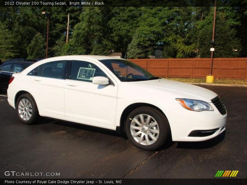 Bright White / Black 2012 Chrysler 200 Touring Sedan