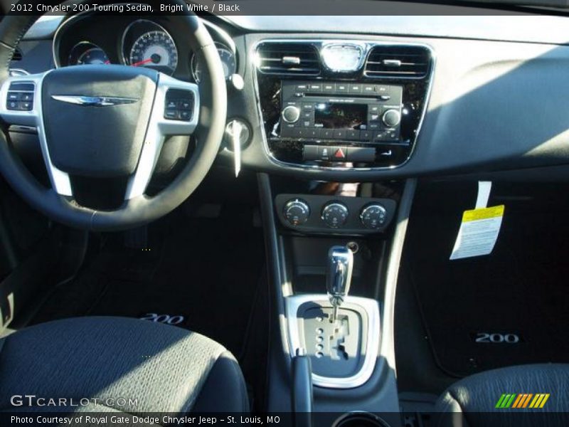 Bright White / Black 2012 Chrysler 200 Touring Sedan