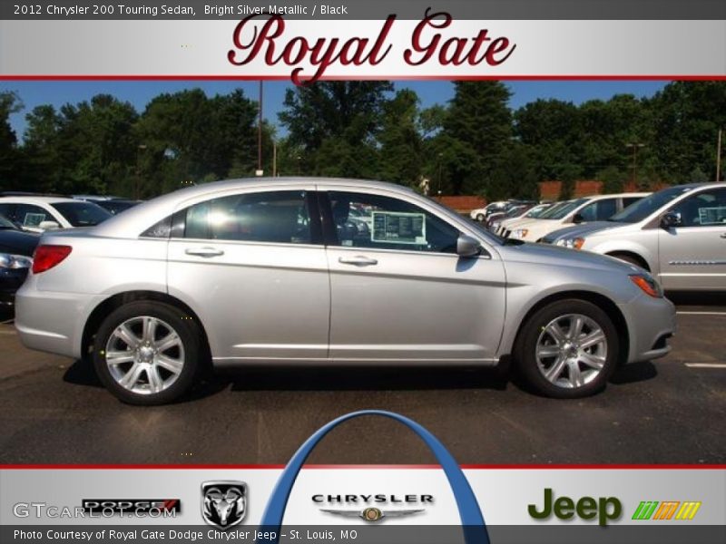 Bright Silver Metallic / Black 2012 Chrysler 200 Touring Sedan