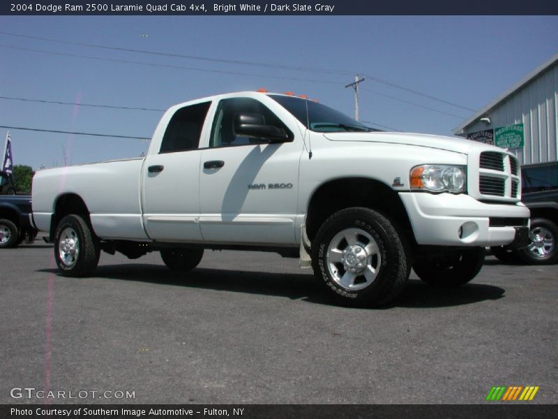 Bright White / Dark Slate Gray 2004 Dodge Ram 2500 Laramie Quad Cab 4x4
