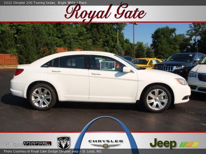 Bright White / Black 2012 Chrysler 200 Touring Sedan