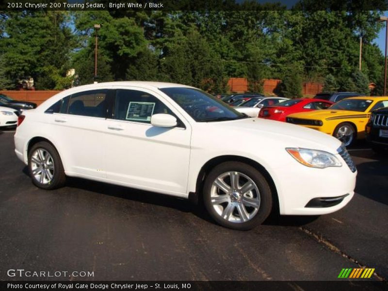 Bright White / Black 2012 Chrysler 200 Touring Sedan