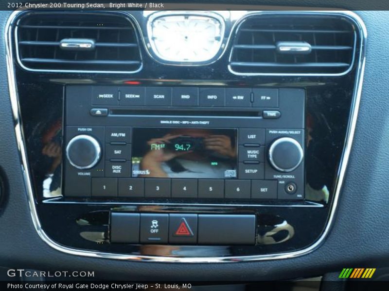Bright White / Black 2012 Chrysler 200 Touring Sedan