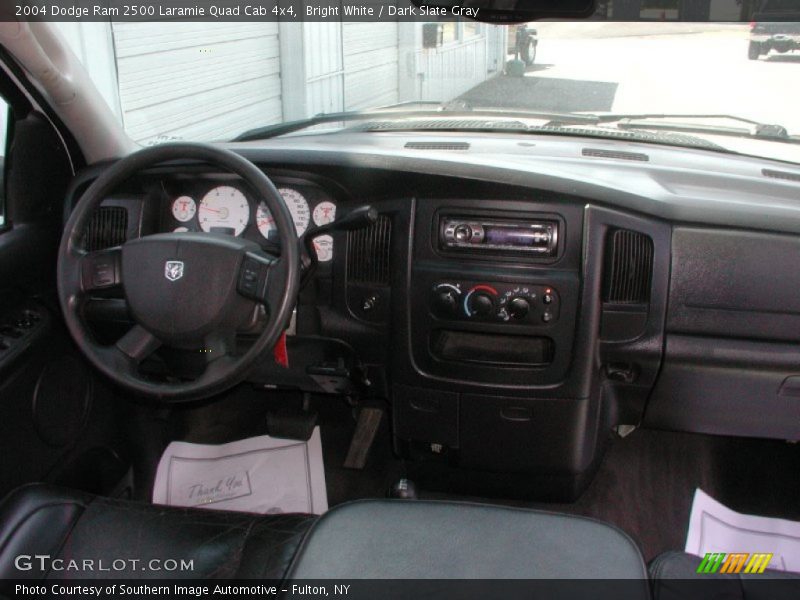 Bright White / Dark Slate Gray 2004 Dodge Ram 2500 Laramie Quad Cab 4x4
