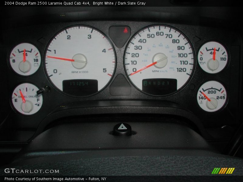 Bright White / Dark Slate Gray 2004 Dodge Ram 2500 Laramie Quad Cab 4x4