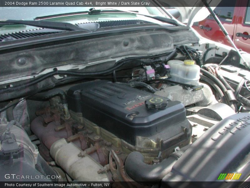 Bright White / Dark Slate Gray 2004 Dodge Ram 2500 Laramie Quad Cab 4x4