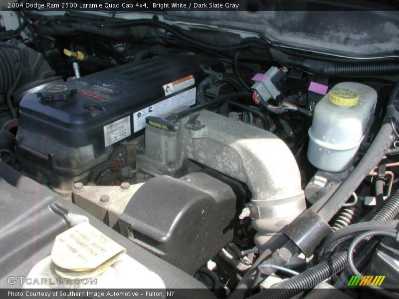 Bright White / Dark Slate Gray 2004 Dodge Ram 2500 Laramie Quad Cab 4x4