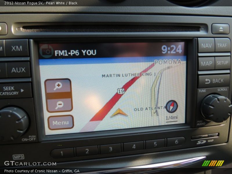 Pearl White / Black 2012 Nissan Rogue SV