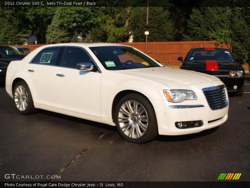 Ivory Tri-Coat Pearl / Black 2012 Chrysler 300 C