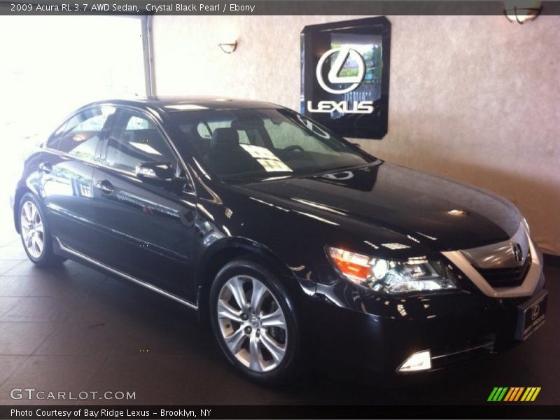 Crystal Black Pearl / Ebony 2009 Acura RL 3.7 AWD Sedan