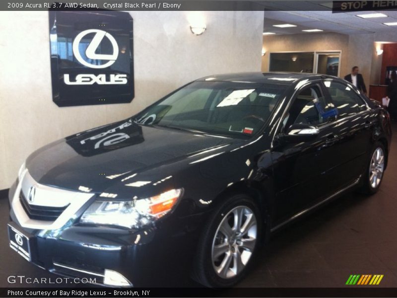 Crystal Black Pearl / Ebony 2009 Acura RL 3.7 AWD Sedan