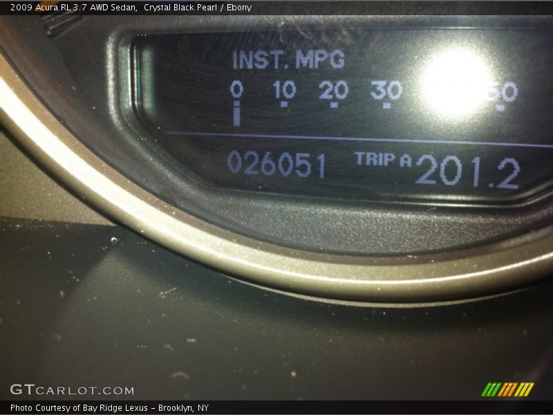 Crystal Black Pearl / Ebony 2009 Acura RL 3.7 AWD Sedan