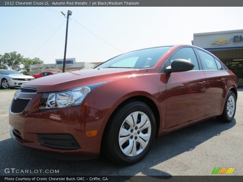 Autumn Red Metallic / Jet Black/Medium Titanium 2012 Chevrolet Cruze LS