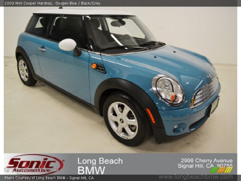 Oxygen Blue / Black/Grey 2009 Mini Cooper Hardtop