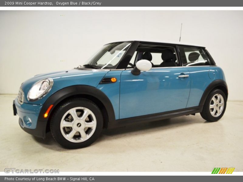 Oxygen Blue / Black/Grey 2009 Mini Cooper Hardtop