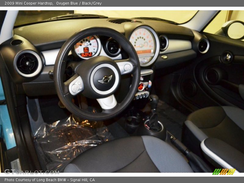 Oxygen Blue / Black/Grey 2009 Mini Cooper Hardtop