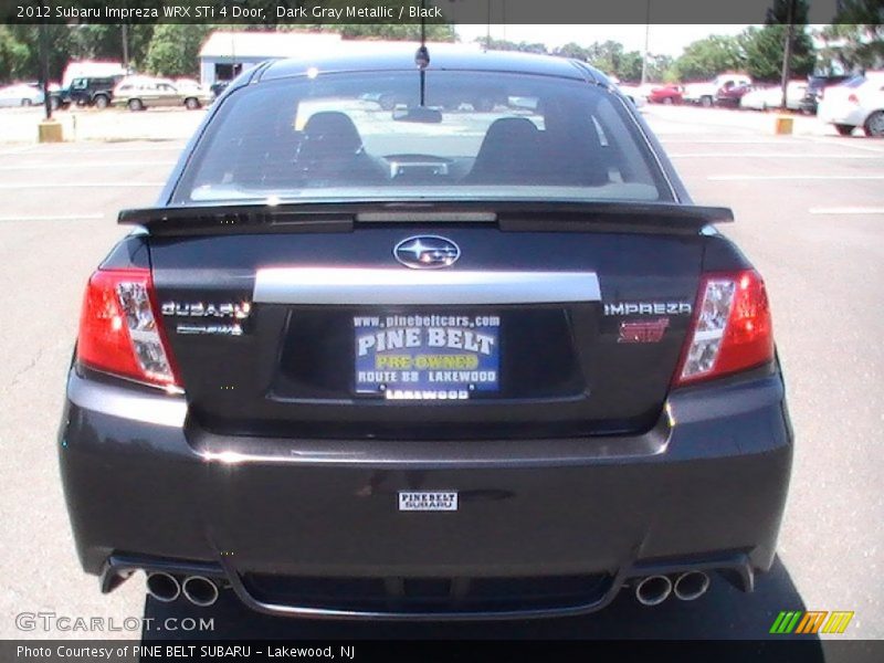 Dark Gray Metallic / Black 2012 Subaru Impreza WRX STi 4 Door