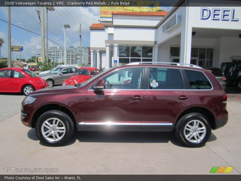 Cranberry Red Metallic / Pure Beige 2008 Volkswagen Touareg 2 VR6
