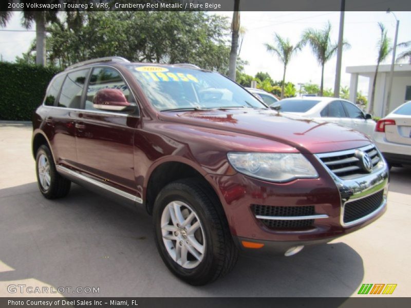 Cranberry Red Metallic / Pure Beige 2008 Volkswagen Touareg 2 VR6