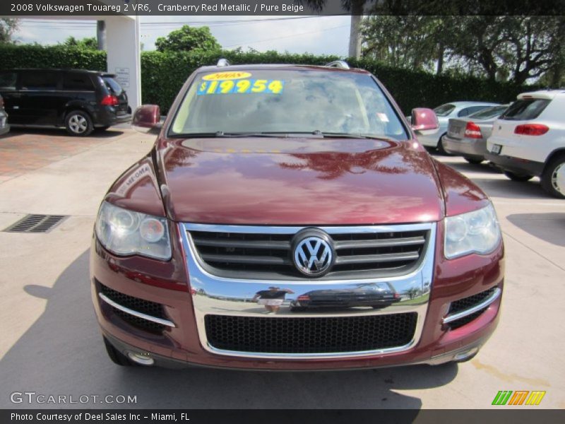 Cranberry Red Metallic / Pure Beige 2008 Volkswagen Touareg 2 VR6