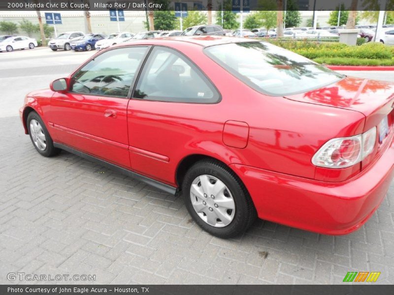 Milano Red / Dark Gray 2000 Honda Civic EX Coupe