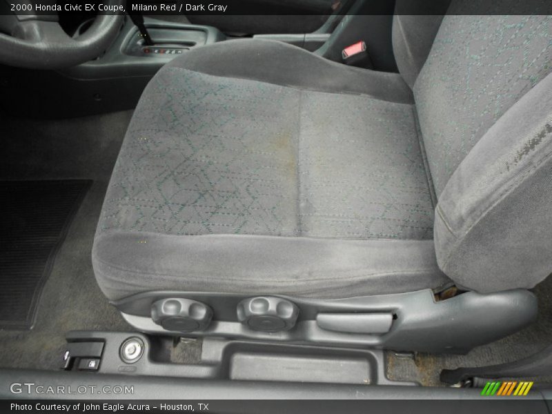 Milano Red / Dark Gray 2000 Honda Civic EX Coupe