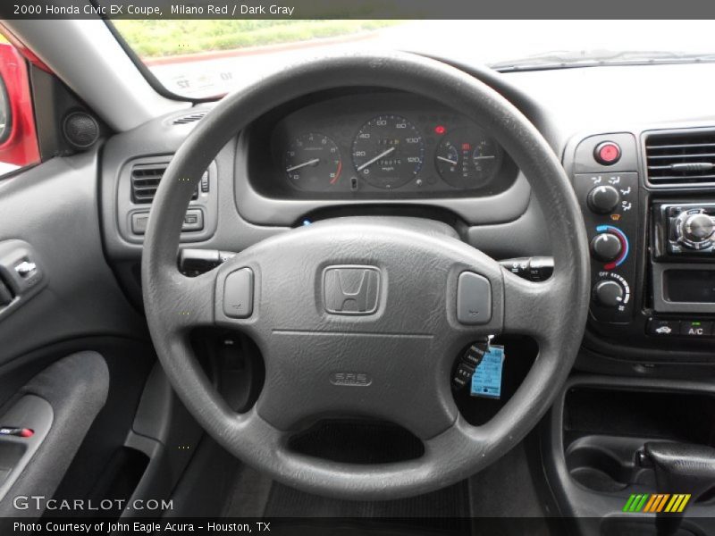 Milano Red / Dark Gray 2000 Honda Civic EX Coupe