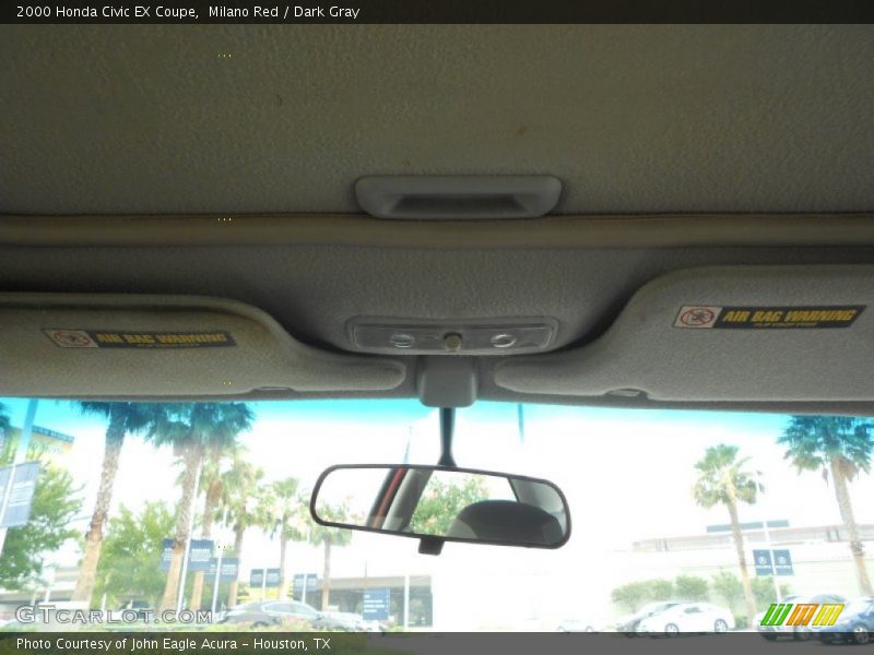 Milano Red / Dark Gray 2000 Honda Civic EX Coupe