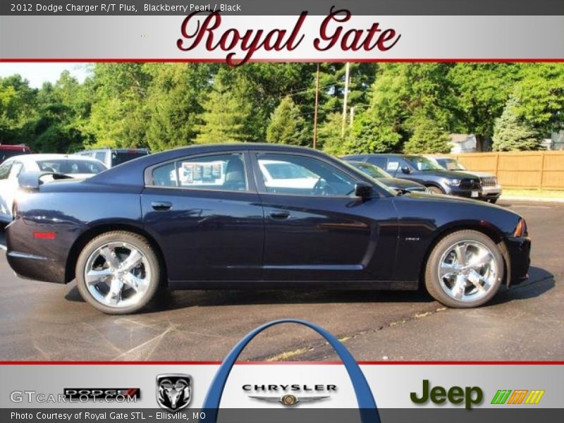 Blackberry Pearl / Black 2012 Dodge Charger R/T Plus