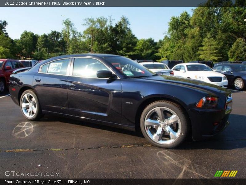 Blackberry Pearl / Black 2012 Dodge Charger R/T Plus