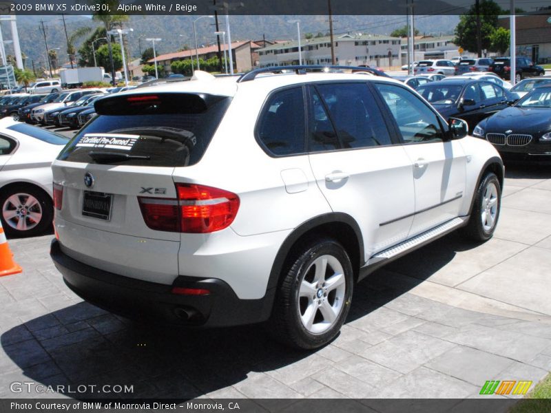 Alpine White / Beige 2009 BMW X5 xDrive30i