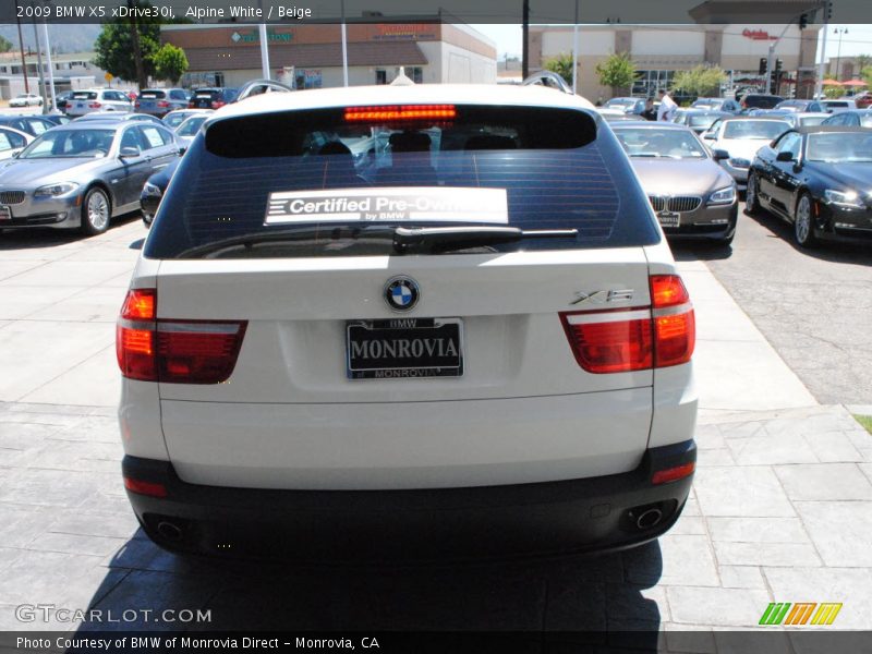 Alpine White / Beige 2009 BMW X5 xDrive30i