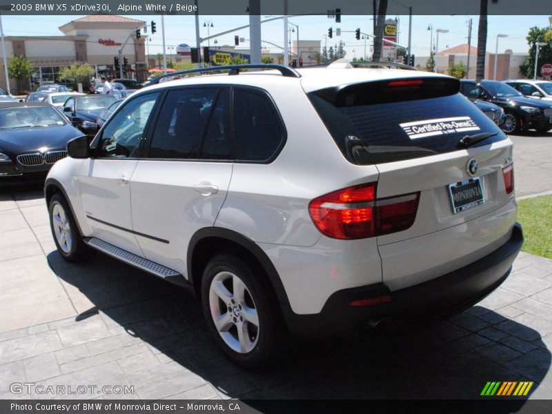 Alpine White / Beige 2009 BMW X5 xDrive30i