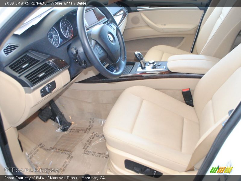 Alpine White / Beige 2009 BMW X5 xDrive30i