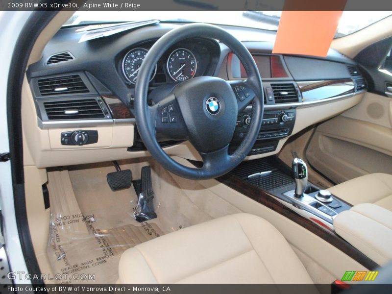 Alpine White / Beige 2009 BMW X5 xDrive30i