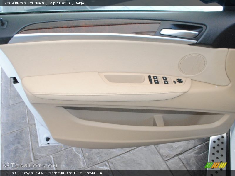 Alpine White / Beige 2009 BMW X5 xDrive30i