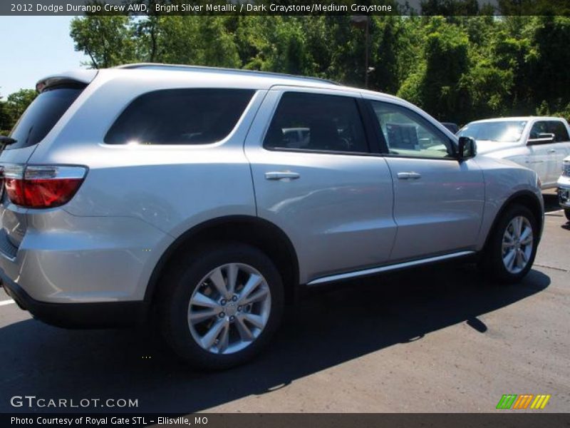 Bright Silver Metallic / Dark Graystone/Medium Graystone 2012 Dodge Durango Crew AWD