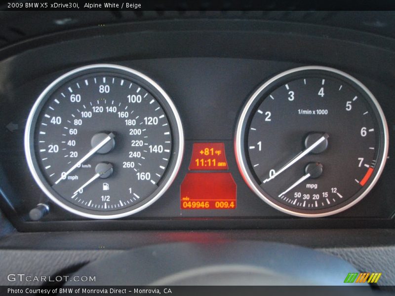 Alpine White / Beige 2009 BMW X5 xDrive30i